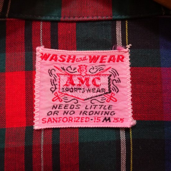 60年代製 AMC Sportswear コットン オープンカラーシャツ|ヴィンテージ 