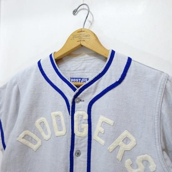 50年代製 POST ブルックリン・ドジャース コットン ベースボールシャツ