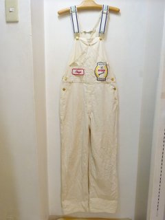 70's Carter's White Cotton Twill Overall size W34 L30