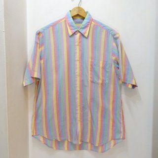 90's Bullock & Jones Cotton Multi-Stripe Shirts Made in U.S.A size M 