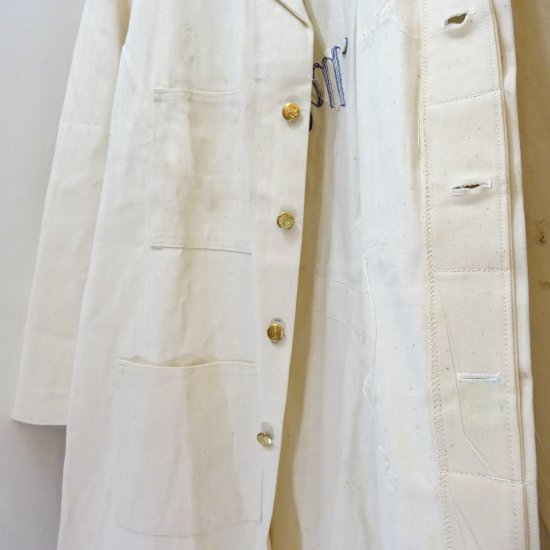 デッド 50年代製 Euclid ホワイト ヘリンボーン ショップコート size 