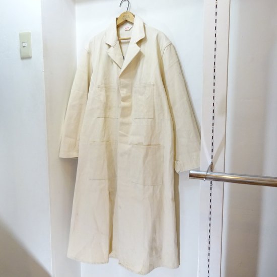 デッド 50年代製 Euclid ホワイト ヘリンボーン ショップコート size 