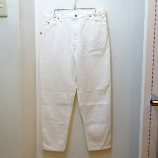 Dead Stock 90's Levi's 550 White Denim Pants Made in U.S.A size W36 L30