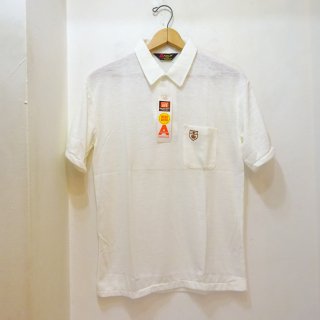 Dead Stock 70's ACRILAN White Polo Shirts size L