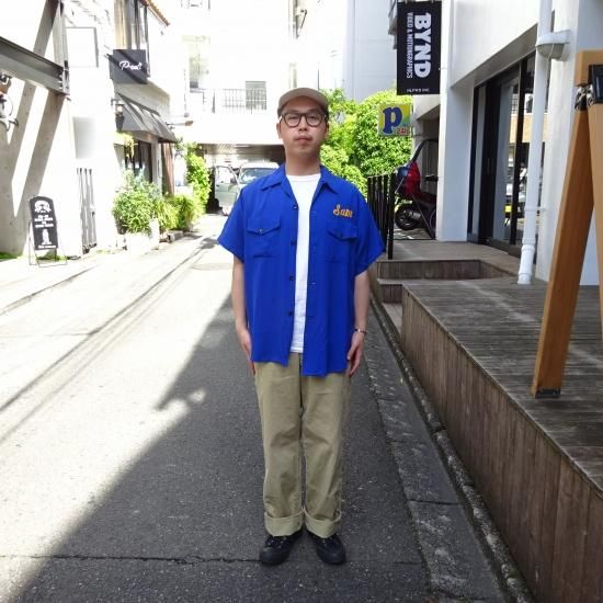 60s レーヨン ボウリングシャツ 1960s【HILTON】レーヨンボーリングシャツ?黒? - 古着屋HamburgCafe