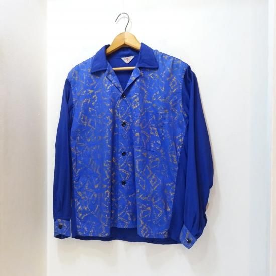 50年代製 Vintage コットン × レーヨン オープンカラーシャツ 50年代製 Vintage コットン × レーヨン オープンカラーシャツ