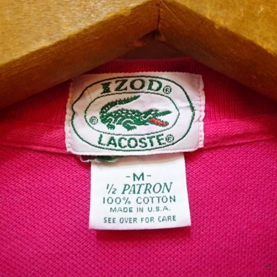 美品 USA製 IZOD LACOSTE/アイゾッドラコステ ピンク サイズM 美品 USA製 IZOD LACOSTE/アイゾッドラコステ ピンク サイズM 美