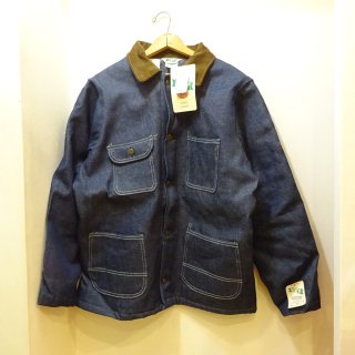 Dead Stock 80's KEY Denim Coverall Jacket with Blanket size 42
