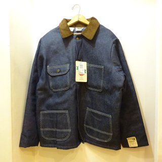 Dead Stock 80's KEY Denim Coverall Jacket with Blanket size 44