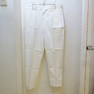 Dead Stock 60's HIT EM HARD White Hopsack Work Pants size W40 L30