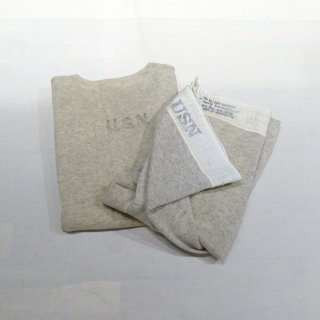 40's U.S.NAVY Cotton/Wool Thermal Shirts & Pants Set up size 34/32 【ステンシル入り】