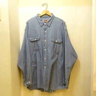 80's BIG MAC Chambray Work Shirts size about 18