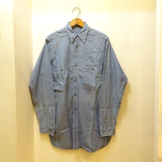 40's U.S.NAVY Chambray Work Shirts size 14 1/2