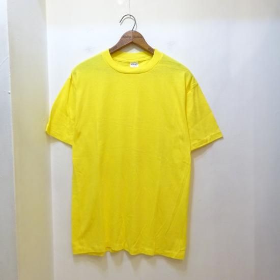 デッド 70年代製 Ched by Anvil クルーネック Tシャツ イエロー