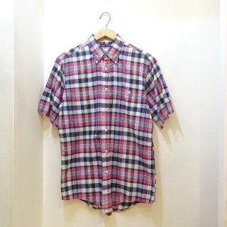 70's TALLY-HO by Enro Indian Madras S/S B.D Shirts size M