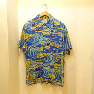 70's ginelli Cotton/Poly Hawaiian Shirts size XL