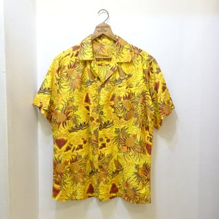 50's Vintage Cotton Hawaiian Shirts size about M