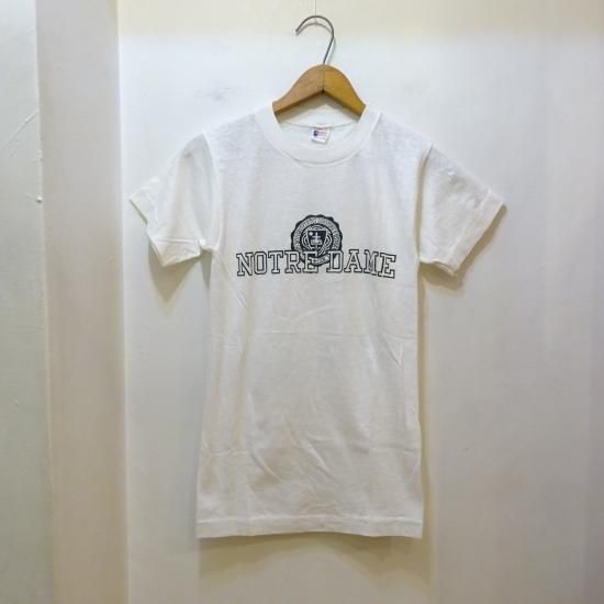 70年代 チャンピオン Champion バータグ NORTLE DAME ノートルダム大学 プリントTシャツ USA製 メンズM ヴィンテージ /eaa343851