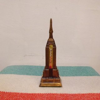 Old Empire State Building Ornament with Thermometer
