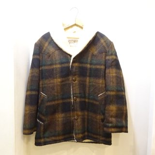 70's Tem-Tex Boa Lined Shawl Collar Wool Coat size 38-40 【Very Good Condithion】