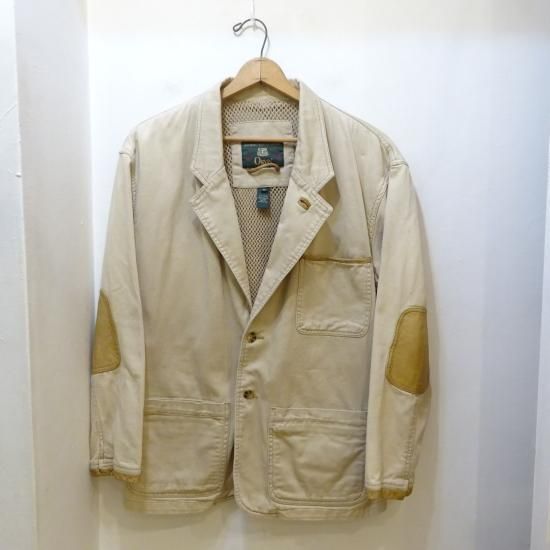 90年代製 ORVIS コットンツイル×レザー スポーツジャケット size M|ヴィンテージストアGRACE