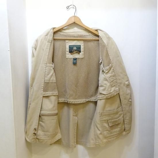 90年代製 ORVIS コットンツイル×レザー スポーツジャケット size M