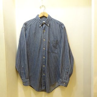 90s L.L.Bean Denim Stripe B.D Shirts Made in U.S.A size S