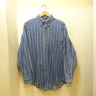 90’s L.L.Bean Denim Stripe B.D Shirts Made in U.S.A size M