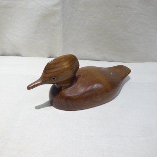 Old Edgecomb Woodcarver Carved Wooden Duck Made in Maine