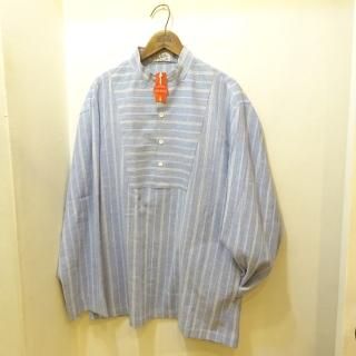 Dead Stock 70's John Weitz Cotton Stand Collar Pullover Shirts size XL