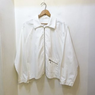 50's ”U.S.NAVY Private Purchace ?” White Poplin Sports Jacket size 40-42