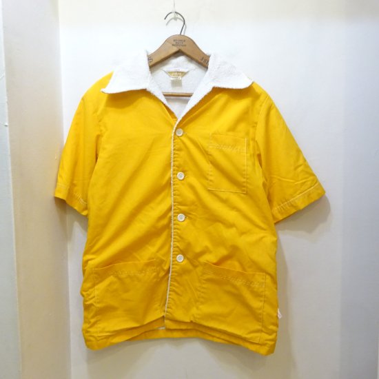 70年代製 ジャンセン 半袖 パイルビーチシャツ イエロー size M|ヴィンテージストアGRACE