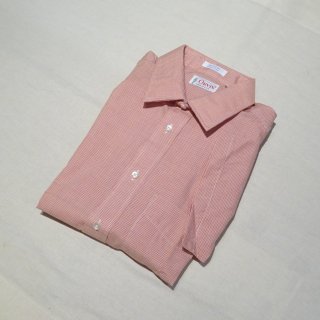 Dead Stock 80's Orvis Gingham Check S/S Broad Shirts Made in U.S.A size L