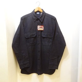 Dead Stock 80's Woolrich Black Chamois Cloth Work Shirts size M