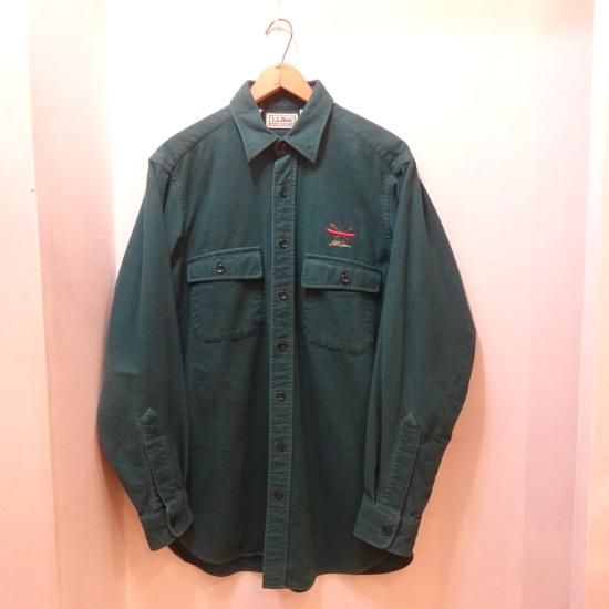 80's L.L.Bean Embroidered Chamois CLOTH WORK SHIRTS Size 15 1/2