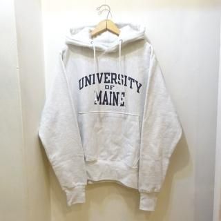 Gray New Champion University of Maine Reverse Weave Sweat Parka