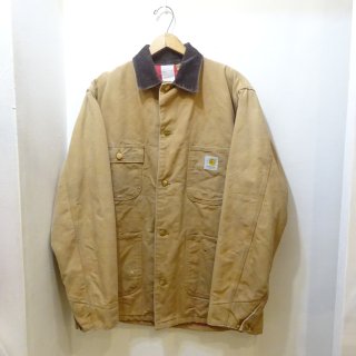 90's Carhartt Brown Duck Quilted Chore Coat Made in U.S.A size 40L