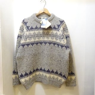 Dead Stock 80's Harrods by GAELTARRA Snowflake Pattern Wool Sweater size 44