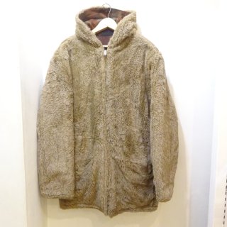 60's Fur/Wool Reversible Hooded Jacket size 38-40 Eskimo Parka