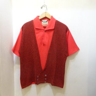 50's Dale's Golden Gate Shops Italian Collar Pullover Shirt Jac size L