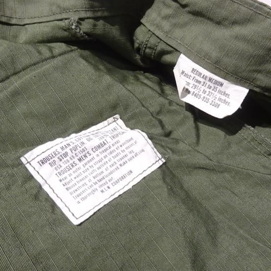 U.S.ARMY 60年代 ジャングル ファティーグ パンツ リップス