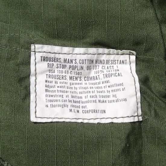 1969年製 U.S.ARMY リップストップポプリン ジャングル 1969年製 U.S.ARMY リップストップポプリン ジャングル