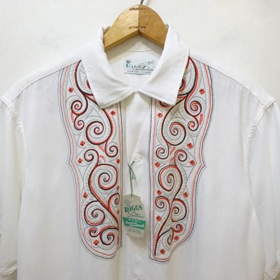 60s  RIGGS 長袖シャツ 白 ホワイト デットストック 未使用 60s RIGGS 長袖シャツ 白 ホワイト デットストック 未使用