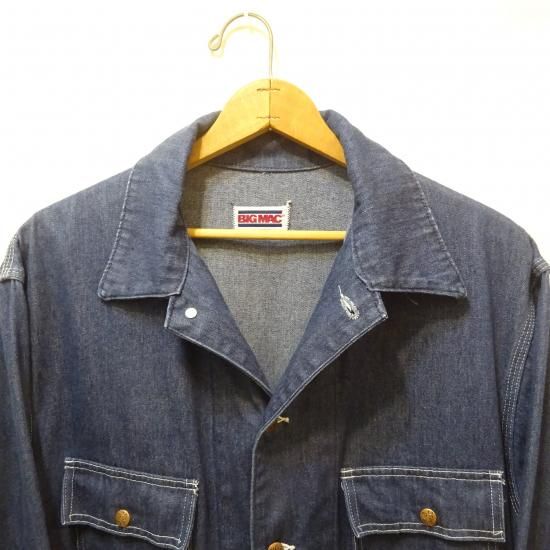 80年代製 ビッグマック デニム カバーオール ジャケット size 80年代製 ビッグマック デニム カバーオール ジャケット size