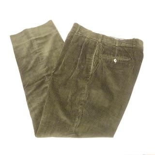 90's Brooks Brothers Olive Corduroy Trousers Made in U.S.A size W35 L31.5 