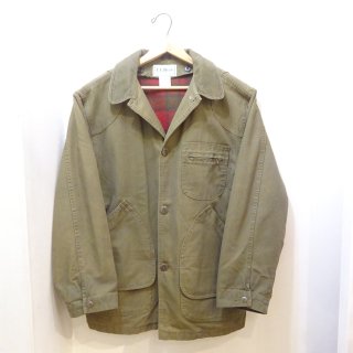 80's L.L.Bean Olive Duck Field Coat with Blanket Lining size M