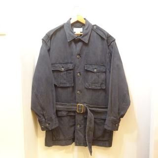 90's Banana Republic Black Twill Belted Safari Jacket size M