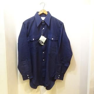 Dead Stock 70's L.L.Bean by Cisco Cotton/Wool Shirts Navy size M 