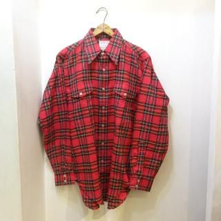 Dead Stock 70's L.L.Bean by Cisco Cotton/Wool Shirts Tartan Check size M 