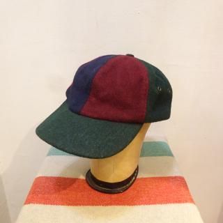Dead Stock 90's J.CREW Multi Color Wool Cap Made in U.S.A size L